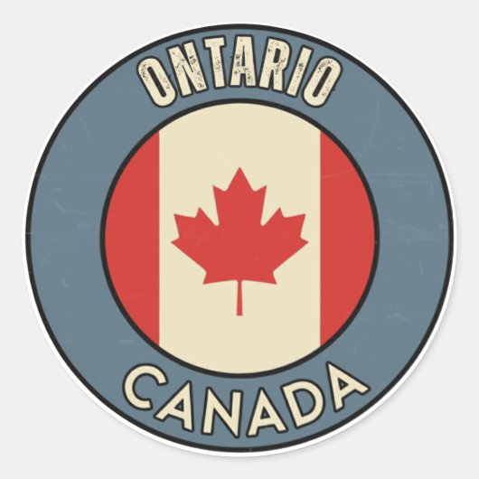 Provincie Ontario Canada Ronde Sticker (Voorkant)