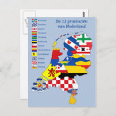 Provincie op Kaart Holland (Voorkant / Achterkant)