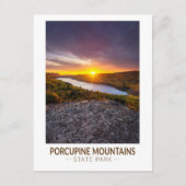 Provincie Porcupine Mountains Park Michigan Waterv Briefkaart (Voorkant)