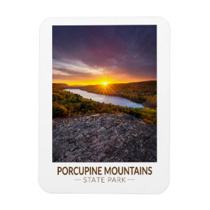 Provincie Porcupine Mountains Park Michigan Waterv Magneet