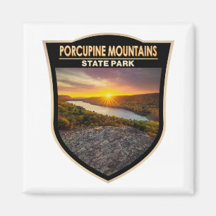 Provincie Porcupine Mountains Park Michigan Waterv Magneet