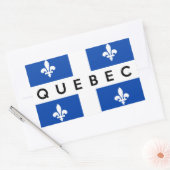 provincie quebec vlag canada naam land rechthoekige sticker (Envelop)