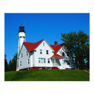 Provincie vuurtoren, Wisconsin Foto Afdruk