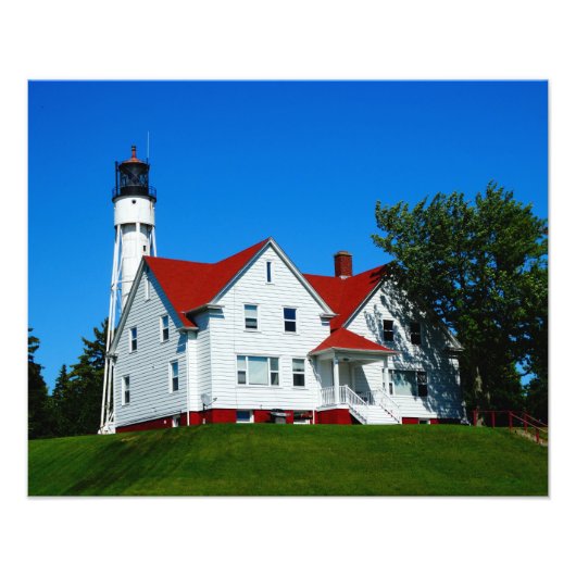 Provincie vuurtoren, Wisconsin Foto Afdruk (Voorkant)