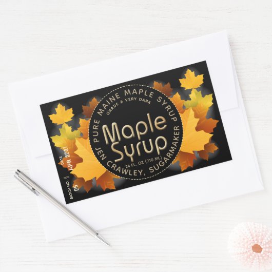 Provincienaam en Suikermaker (Partij en Datum) Rechthoekige Sticker (Envelop)