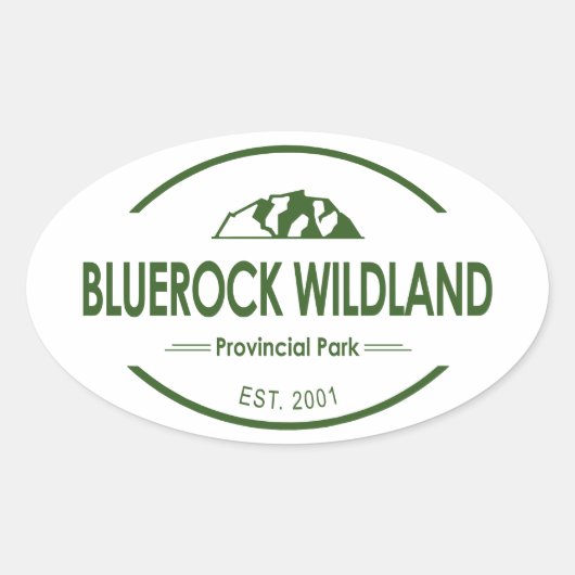 Provinciepark Bluerock Wildland Ovale Sticker (Voorkant)