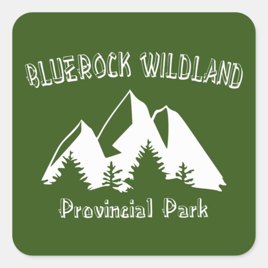 Provinciepark Bluerock Wildland Vierkante Sticker (Voorkant)