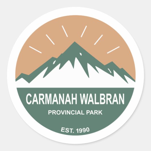 Provinciepark Carmanah Walbran Ronde Sticker (Voorkant)