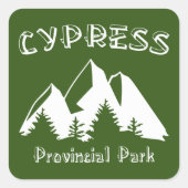 Provinciepark Cypress Vierkante Sticker (Voorkant)