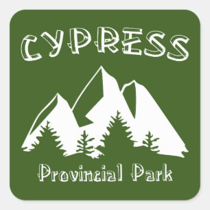 Provinciepark Cypress Vierkante Sticker