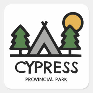 Provinciepark Cypress Vierkante Sticker