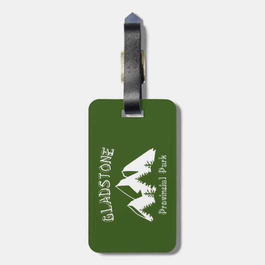 Provinciepark Gladstone Bagagelabel (Achterkant verticaal)