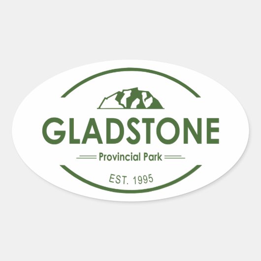 Provinciepark Gladstone Ovale Sticker (Voorkant)