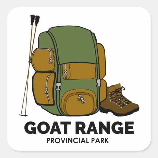 Provinciepark Goat Range Vierkante Sticker (Voorkant)