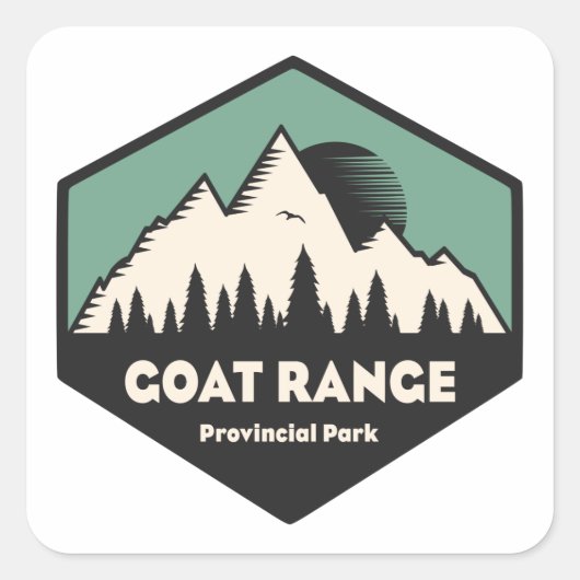 Provinciepark Goat Range Vierkante Sticker (Voorkant)