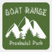 Provinciepark Goat Range Vierkante Sticker (Voorkant)