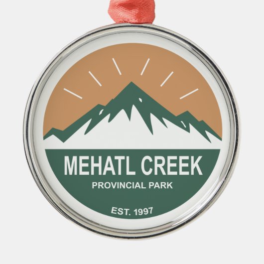 Provinciepark Mehatl Creek Metalen Ornament (Voorkant)