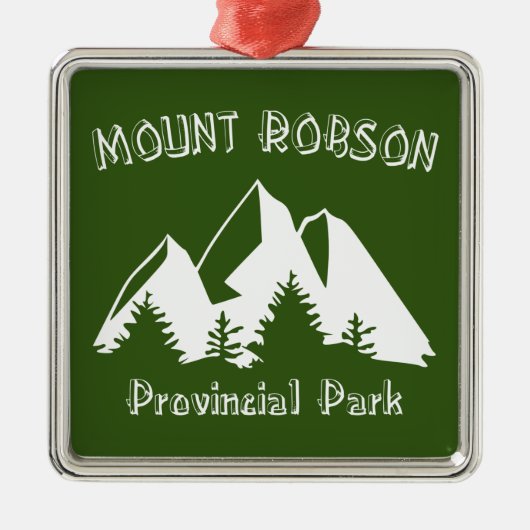 Provinciepark Mount Robson Metalen Ornament (Voorkant)