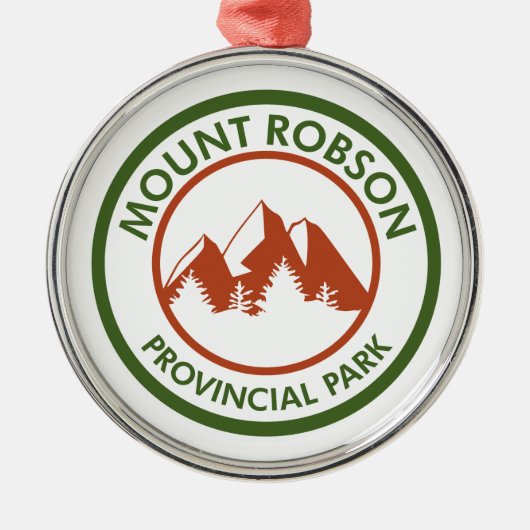 Provinciepark Mount Robson Metalen Ornament (Voorkant)