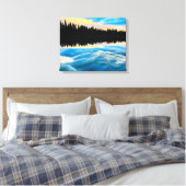 Provinciepark Pisew Herfsten | Canada Canvas Afdruk (Insitu (Slaapkamer))