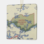 Provinciepark Quetico op kaart Keramisch Ornament (Links)