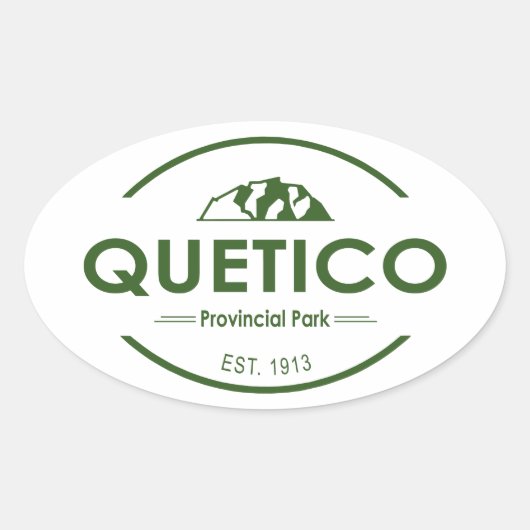 Provinciepark Quetico Ovale Sticker (Voorkant)