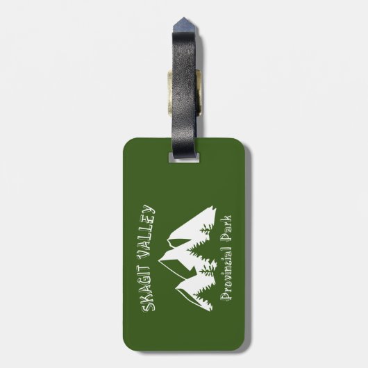 Provinciepark Skagit Valley Bagagelabel (Achterkant verticaal)