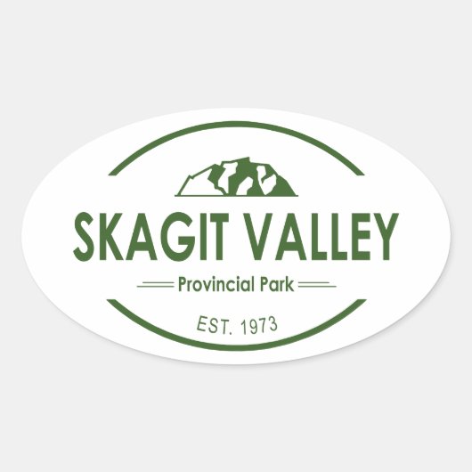 Provinciepark Skagit Valley Ovale Sticker (Voorkant)