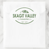 Provinciepark Skagit Valley Ovale Sticker (Tas)