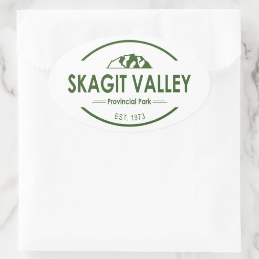 Provinciepark Skagit Valley Ovale Sticker (Tas)