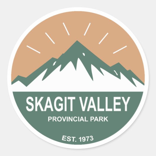 Provinciepark Skagit Valley Ronde Sticker (Voorkant)