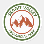 Provinciepark Skagit Valley Ronde Sticker (Voorkant)