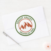 Provinciepark Skagit Valley Ronde Sticker (Envelop)
