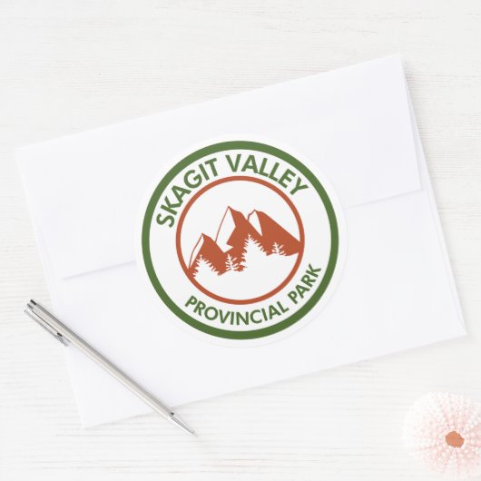 Provinciepark Skagit Valley Ronde Sticker (Envelop)