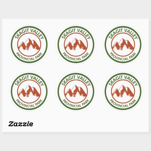 Provinciepark Skagit Valley Ronde Sticker (Vel)