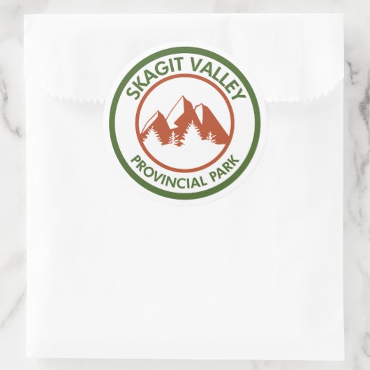 Provinciepark Skagit Valley Ronde Sticker (Tas)