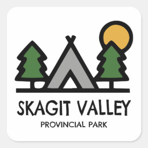 Provinciepark Skagit Valley Vierkante Sticker