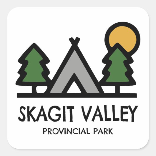 Provinciepark Skagit Valley Vierkante Sticker (Voorkant)