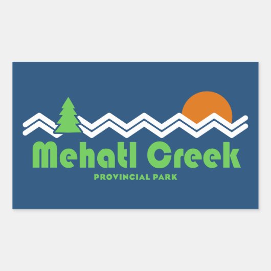 Provinciepark van Mehatl Creek Rechthoekige Sticker (Voorkant)