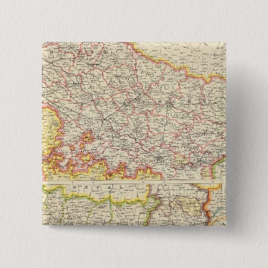 Provincies van de benedenloop vierkante button 5,1 cm (Voorkant)