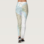 Provincietown Harbour Nautische kaart 13249 Leggings (Achterkant)