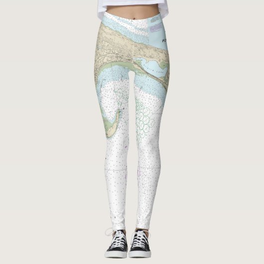 Provincietown Harbour Nautische kaart 13249 Leggings (Voorkant)