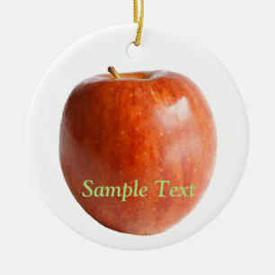 Provinkte rode appel keramisch ornament