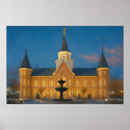 Provo City Center Tempel Schildering™ LDS Kunst Po Poster