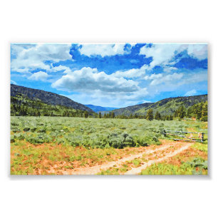 Provo River Valley in het Uinta-gebergte Foto Afdruk