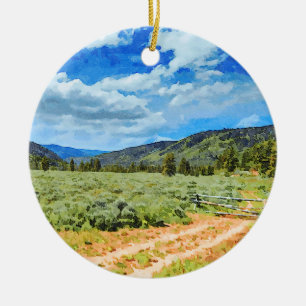 Provo River Valley in het Uinta-gebergte Keramisch Ornament