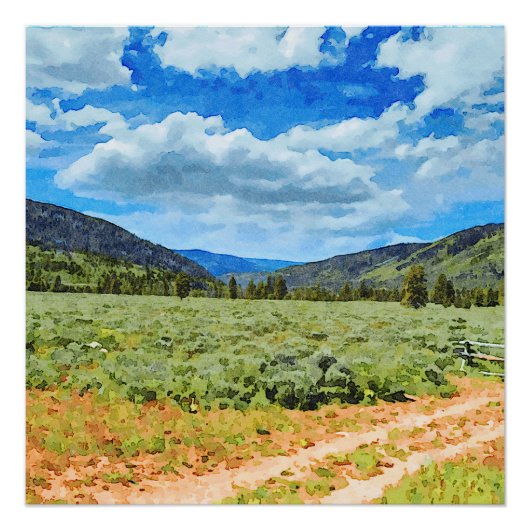 Provo River Valley in het Uinta-gebergte Perfect Poster (Voorkant)