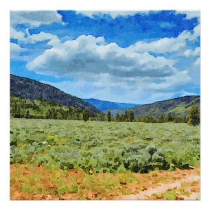 Provo River Valley in het Uinta-gebergte Perfect Poster