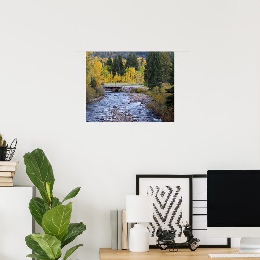 Provo-rivier en espbeomen poster (Thuiskantoor)