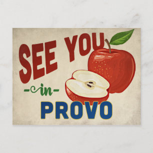Provo Utah Apple - Vintage Travel Briefkaart